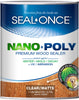 Seal-once  NANO plus POLY  Matte  Clear  Water-Based  Premium Wood Sealer  1 gal. (Pack of 4)