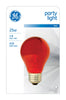 GE A19 E26 (Medium) Party Bulb Red (Pack of 12)