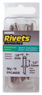 15-Pack Long Stainless-Steel Rivets