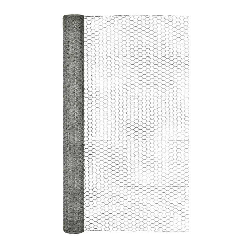 Garden Zone 60 in. H x 150 ft. L 20 Ga. Silver Poultry Netting