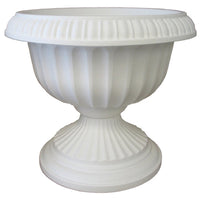 Bloem Grecian Urn 10.5 in. H X 12 in. D Plastic Flower Pot Casper White