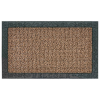 GrassWorx 18 in. L X 30 in. W Black/Brown Filigree Welcome AstroTurf Door Mat