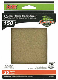 Sanding Sheets, Aluminum Oxide, 150-Grit, 4.5 x 5.5-In., 25-Pk. (Pack of 5)