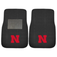 University of Nebraska Embroidered Car Mat Set - 2 Pieces