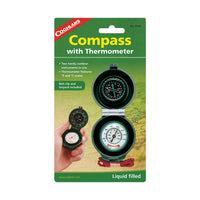 Coghlan's Black Compass/Thermometer 0.98 in. H X 2.17 in. W X 4.72 in. L 1 pk