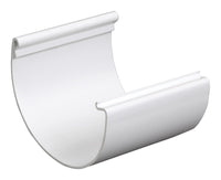 Plastmo 4 in. W White Vinyl Half Round Gutter Connector