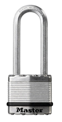 Master Lock Magnum 1-9/16 in. H X 1-3/4 in. W X 11/16 in. L Laminated Steel Dual Ball Bearing Lockin