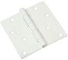 National Hardware N830-222 4" White Prime Coat Square Corner Door Hinge