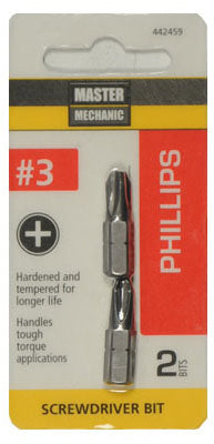 #3 Phillips Insert Bit Tip, 2-Pack (Pack of 6)