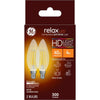 GE Lighting Relax BC E12 (Candelabra) LED Bulb Soft White 40 Watt Equivalence 2 pk