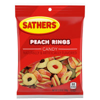 Sathers Chuckles Peach Rings Gummi Candy 3-3/4 oz. (Pack of 12)