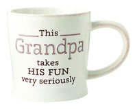 Hallmark Assorted Color Ceramic Grandpa Theme Mug 5.88 L x 4 H x 4 W in. for Kitchen (Pack of 4)