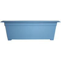 Bloem Dayton Ocean Blue Resin UV-Resistant Deck Planter 9.5 H x 27 W x 11.75 D in.