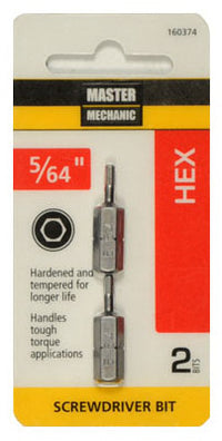 Screwdriver Insert Bit, 5/64-In. 1-In., 2-Pk.