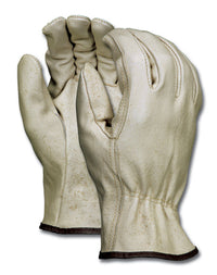 MCR Safety  S  Leather  Driver  Beige  Gloves