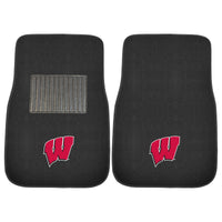 University of Wisconsin Embroidered Car Mat Set - 2 Pieces