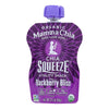 Mamma Chia Squeeze Vitality Snack - Blackberry Bliss - Case of 16 - 3.5 oz.