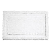 iDesign 34 in. L X 21 in. W White Microfiber Polyester Bath Spa Rug