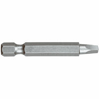 Square Recess Power Bit, Shock Resistant Steel, #2, 1/4-In. (Pack of 100)