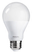 Phillips 464957 9.5 / 8 / 3 Watt A19 Frosted LED Non-Dimmable SceneSwitch Light Bulb