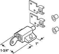 Prime-Line  Brass-Plated  Zinc  Keyed Window Sash Lock  1 pk