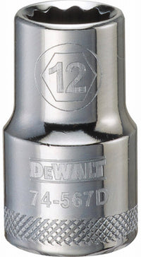 Metric Shallow Socket, 12-Point, 1/2-In. Drive, 12mm