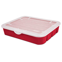 Sterlite 4.125 in. H X 17.675 in. W X 20.675 in. D Ornament Storage Container