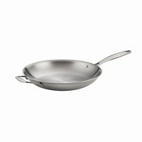 Tri-Ply Clad 12 in Stainless Steel Fry Pan w/Helper Handle