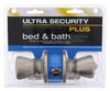 Ultra Security Plus Rittenhouse Satin Nickel Bed and Bath Knob Right or Left Handed