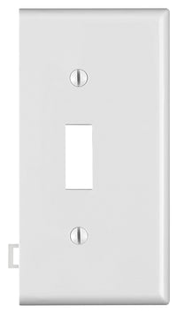 Leviton 002-0pse1-00w White Decora 1-Gang Gfci End Panel Sectional Toggle Wallplate