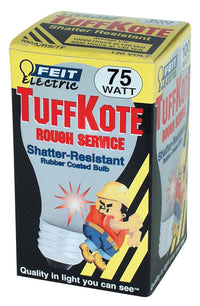 Feit Electric 75A/Rs/Tf-130 75W Frosted Tuff Kote Rough Service Incandescent Light Bulbs