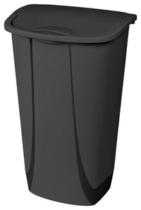 Kitchen Wastebasket, Swing Top, Black, 11-Gal. (Pack of 6)