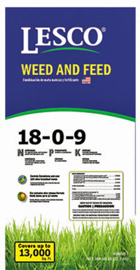 Weed & Feed Turf Fertilizer, 18-0-9 Formula, 50-Lbs.,13,000-Sq. Ft.