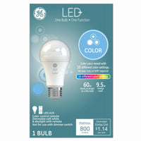 LED Color Changing Bulb with Remote, A19, 9-Watts, 800 Lumens