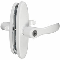 Screen & Storm Door Lever Latch, Decorative White