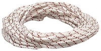 Lehigh Group BPE850W 50' White & Red Polypropylene Diamond Braid Rope