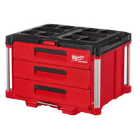 Milwaukee Packout 16.3 in. 3-Drawer Tool Box Black/Red