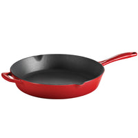 12 in Enameled Cast-Iron Series 1000 Skillet - Gradated Red