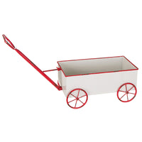 Celebrations Enamel Christmas Wagon Christmas Decoration Red/White Iron 1 pk (Pack of 2)