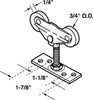 Prime-Line 3/4 in. D X 1/4 in. L Mill Nylon/Steel Pocket Door Roller Assembly 1 pk