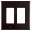 Leviton Brown 2 gang Thermoplastic Decora Wall Plate 1 pk