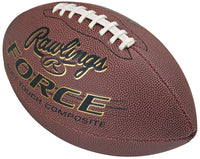 Rawlings Force Jr. Brown Composite Leather No-Stripe Pro Style Design Football 1.1 Size