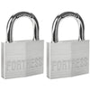 Master Lock Fortress 5.6 in.   H X 1-1/2 in.   W Aluminum 4-Pin Cylinder Padlock 2 pk Keyed Alike