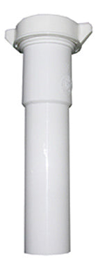 Lavatory/Kitchen Drain Extension Tube, White PVC, 12-In.