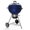 Master Touch Charcoal Grill w/ Hinged BBQ Grate, Blue, 22-In.