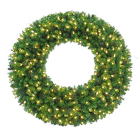 Celebrations Platinum  Prelit Green  Pine Wreath  60 in. Dia. Warm White