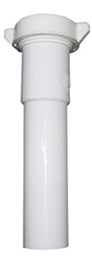 Lavatory/Kitchen Drain Extension Tube, White PVC, 8-In.