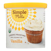 Simple Mills Organic Frosting -Vanilla - Case of 6 - 10 oz