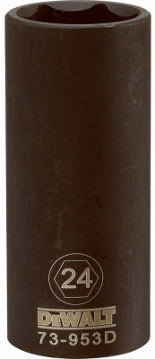 Metric Deep Impact Socket, 6-Point, Black Oxide, 1/2-In. Drive, 24mm