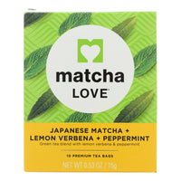 Matcha Love Japanese Matcha In Lemon Verbena & Peppermint Flavor  - Case of 6 - 10 BAGS